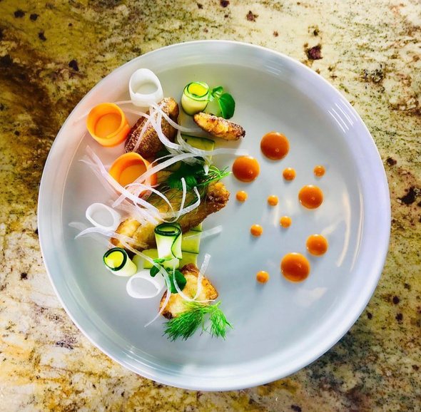 Composed vegetable plate